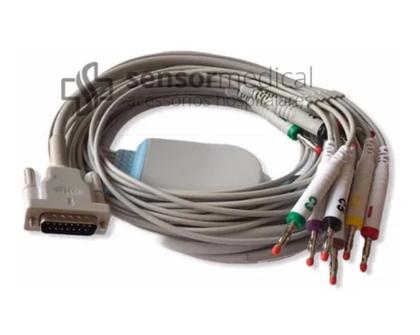 Imagem de Cabo De Ecg 10 Vias Compatível com Nihon Kohden/Emai/Bionet/hp/philips