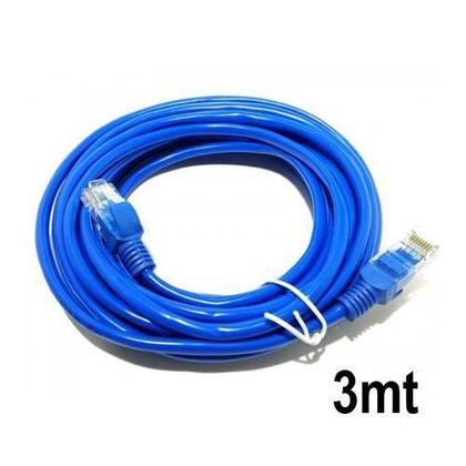 Imagem de Cabo de Rede 3 Metros RJ45 Cat5E Patch Cord UTP LAN Internet