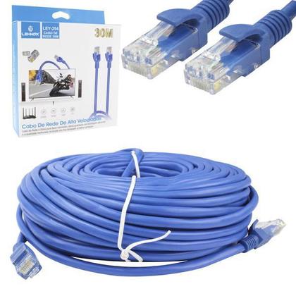 Imagem de Cabo de Rede 30 Metros RJ45 Cat5E Patch Cord UTP LAN Internet Lehmox Ley-254