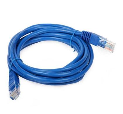 Imagem de Cabo De Rede Azul 3mt para Internet / Computador com Conector Rj45 Crimpado Cat5E Cabo Patch Cord CF
