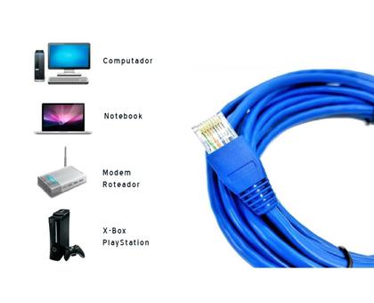 Imagem de Cabo De Rede Patch Cord Cat6 5 Metros 5m Cat 6 