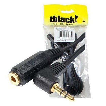 Imagem de Cabo Extensor P2 Macho X Fêmea 5 Metros Gold Plug 90º Graus - Tblack