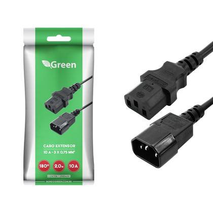 Imagem de Cabo Extensor Tripolar Força Padrão 2m 3x075x5,mm Green