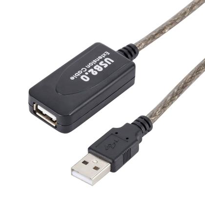 Imagem de Cabo Extensor USB 2.0 Amplificado Ativo 20m Macho-a Fêmea-a