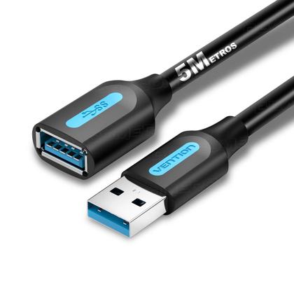 Imagem de Cabo Extensor USB 3.0 Macho x USB Femea PS4 PS5 Vention 5m