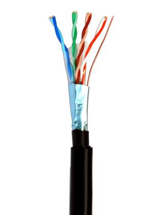 Imagem de Cabo FTP 4Px24AWG Cat5e blindado capa dupla - USO EXTERNO - (50 Metros).
