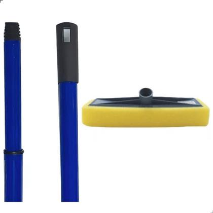 Imagem de Cabo Metal 2 Metros Com Rodo Espuma Placa Solar e Vidros