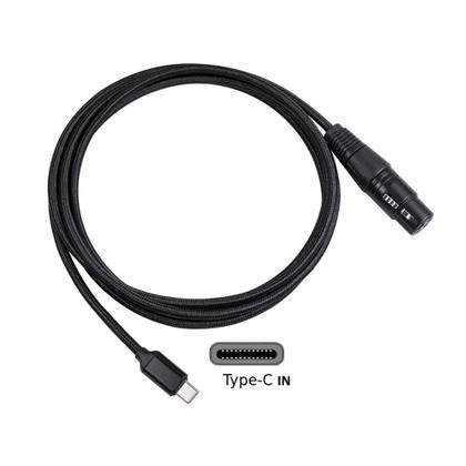 Imagem de Cabo Microfone 2M Para Celular Smartphone XLR Femea Com Entrada TIPO-C  Padrão Global