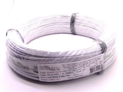 Imagem de Cabo Paralelo Branco 2x0.20mm - Mult Cabo - Rolo Com 100 Metros