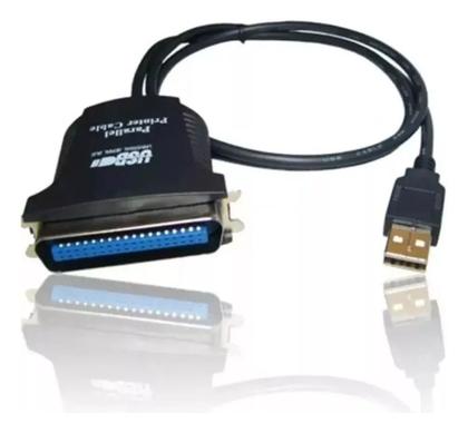 Imagem de Cabo Paralelo Usb Adaptador Impressora Conversor Femea 36pin