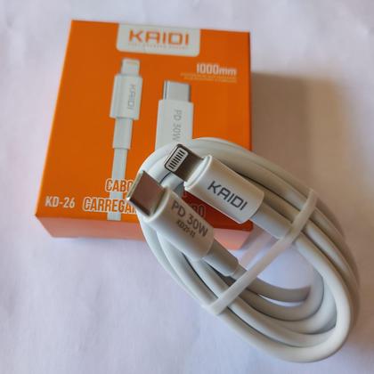 Imagem de Cabo Tipo-C Entrada Lightning PD 30W 1 Metro Kaidi