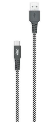 Imagem de Cabo Tipo Usb-C 1,5 Metros Nylon Preto E Branco I2Go Plus