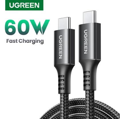 Imagem de Cabo Ugreen Usb Tipo C 60W Pd 3.0 Qc 4.0 Rápido (2 Metros)