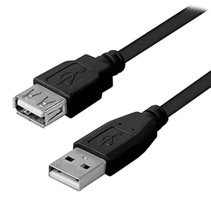 Imagem de Cabo USB Macho x Fêmea Extensão de 1,8 Metros USB 2.0 Dex Preto com filtro Reforçado