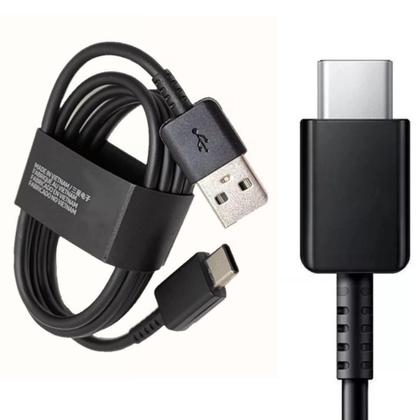 Imagem de Cabo USB tipo C original para Samsung S21 S22 80 cm preto.
