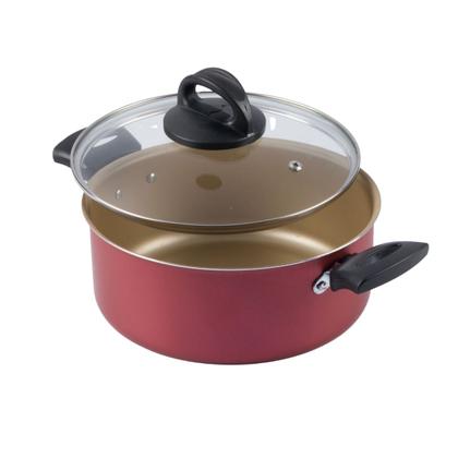 Imagem de Caçarola Antiaderente Tampa Vidro 18cm 1,9L Cereja Nacional