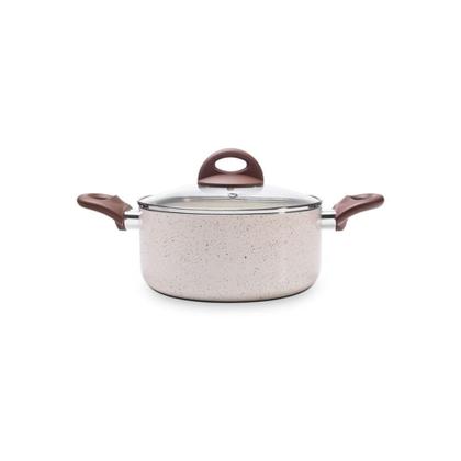 Imagem de Caçarola com tampa Ø20 Ceramic Life Granada indução - Brinox 20 cm