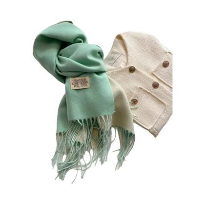 Imagem de Cachecol de Caxemira Dupla Face - Pashmina Quente para Inverno