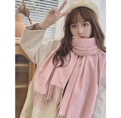 Imagem de Cachecol Longo Feminino Estilo Cashmere Cor Lisa