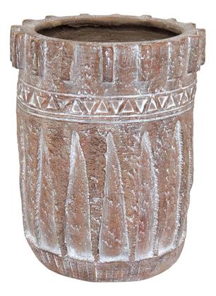 Imagem de CACHEPÔ VASO DECORATIVO ENFEITE PLANTA RESINA 36x29x29cm BEGE