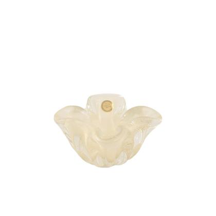 Imagem de Cachepot Cristal Murano Namur PP Quartzo Pérola Com Ouro