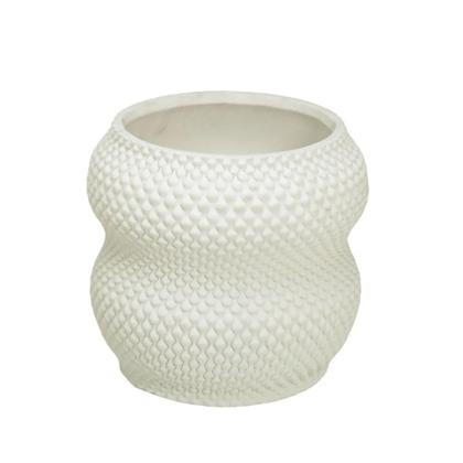 Imagem de Cachepot Decorativo Bali Branco em cimento 19 cm - Espressione
