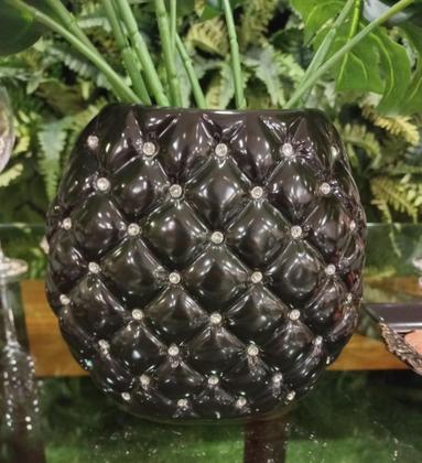 Imagem de Cachepot Preto com Cristais M