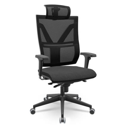 Imagem de Cadeira Darix X+ Slider Braços 1Dpu Nacional Poliéster Preto