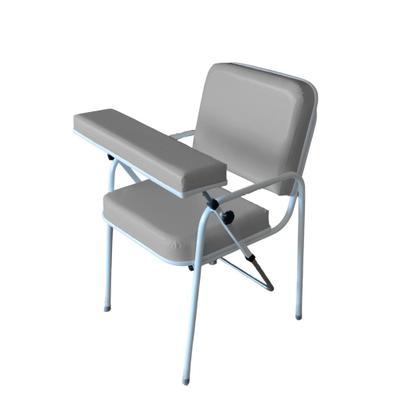 Imagem de Cadeira de Coleta de Sangue Comfort Com Suporte de Braço Frontal Cinza
