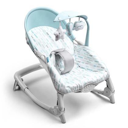 Imagem de Cadeira de Descanso e Balanço Spice Dobrável 0-18kgs Azul Multikids Baby - BB292