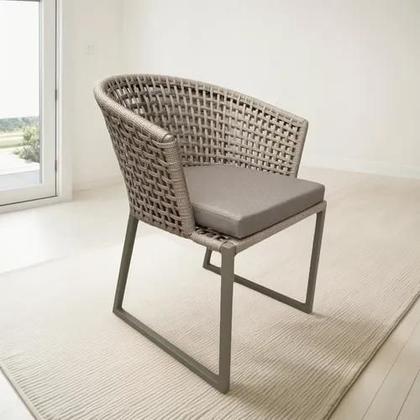 Imagem de Cadeira E Alumínio Corda Náutica, Para Área Externa/ Interna