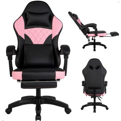 Imagem de Cadeira Gamer Ergonômica Com Estofado Couro Para Escritório