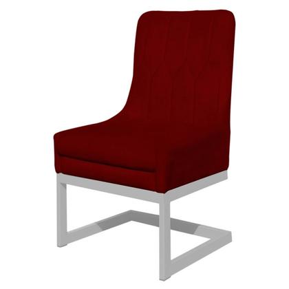 Imagem de Cadeira Poltrona Valentina Suede com Base Branca