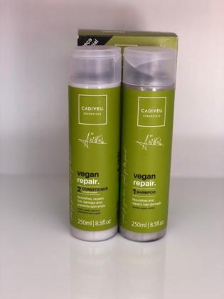 Imagem de CADIVEU Kit Shampoo e Condicionador Vegan Repair By Anitta, Essentials