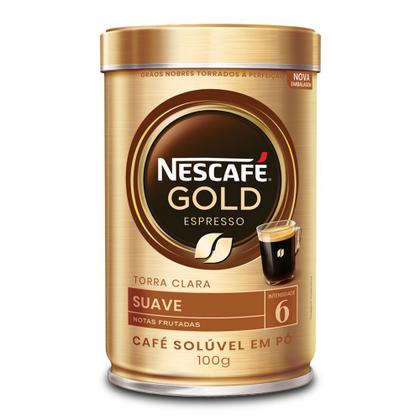 Imagem de Café Solúvel Nescafé Gold Espresso Suave em Pó Lata 100g