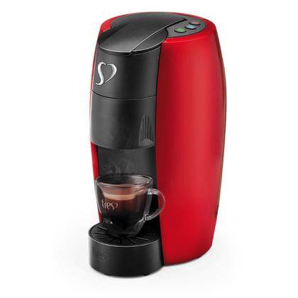 Imagem de Cafeteira Espresso Três, Passione, 220V, 3 Corações LOV Vermelha