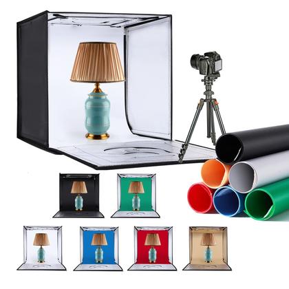 Imagem de Caixa de luz fotográfica ZKEEZM 60x60cm com 240 luzes LED