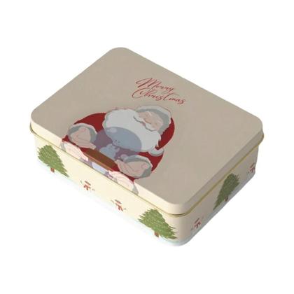 Imagem de Caixa De Presente Retangular De Natal Em Lata De Papelão Vazia Para Armazenamento De Biscoitos,