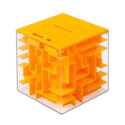 Imagem de Caixa de quebra-cabeça Money Maze Twister.ck Porta-dinheiro laranja