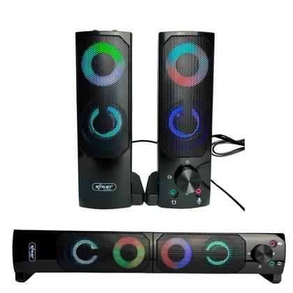 Imagem de Caixa de Som Multimídia Soundbar Alto Falante Knup Gamer Para PC Notebook