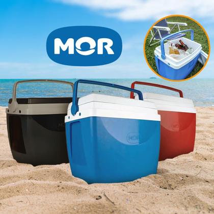 Imagem de Caixa Térmica Cooler Mor 34 Litros Pesca Praia Camping Com Trava Até 35 Latas