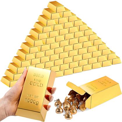 Imagem de Caixas de presente Honoson Gold Bar 14x8x4 cm Party Favor 150 unidades