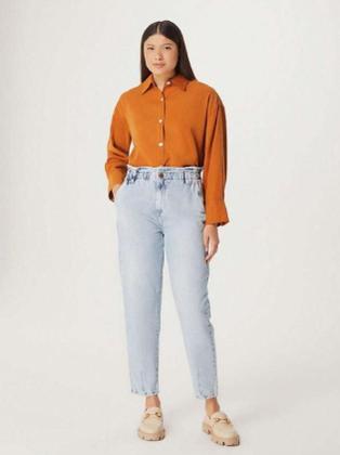 Imagem de Calça Jeans Feminina Cintura Alta Slouchy - HERING