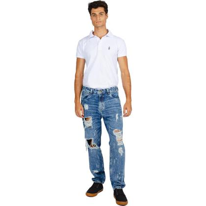 Imagem de Calça Jeans Rock&Soda Masculina Skinny Relaxed Destroyed