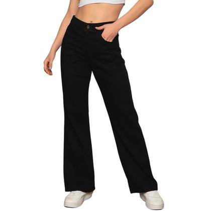 Imagem de Calça Jeans Wide Leg Pantalona Feminina