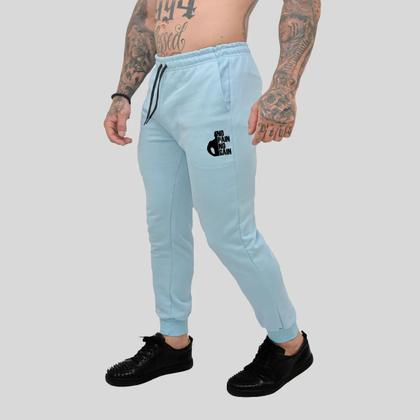 Imagem de Calça Moletom Masculino Jogger Slim Agasalho Flanelado Academia No Gain
