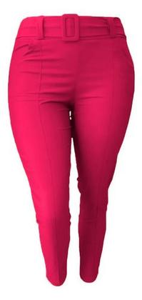 Imagem de Calça Plus Size Feminino Social Com Bolsos E Cinto 
