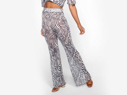 Imagem de Calça Vista Magalu Tule Flare Estampada