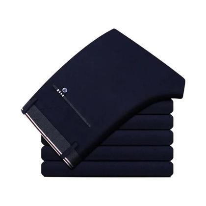 Imagem de Calças De Terno Casuais De Verão Para Homens Em Tamanhos Grandes, Calças Formais Elásticas Retas