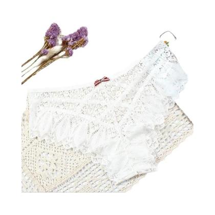 Imagem de Calcinha G String De Renda De Cintura Baixa Para Mulheres Lingerie Transparente Com Recortes Em